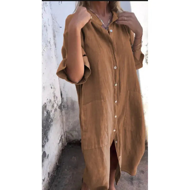 Bryony | Relaxed Shirt Dress – Button-Front Everyday Style