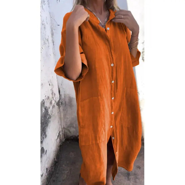 Bryony | Relaxed Shirt Dress – Button-Front Everyday Style