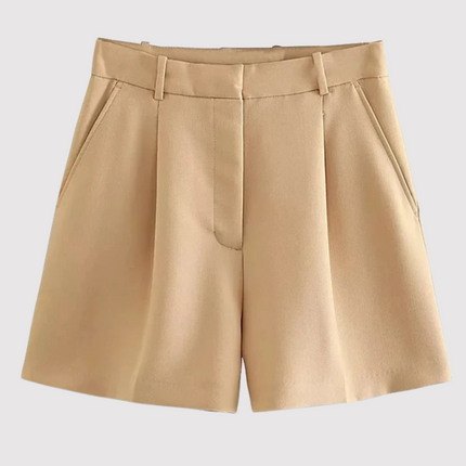 Calista | Tailored High-Waisted Shorts – Women's Pleated Fit