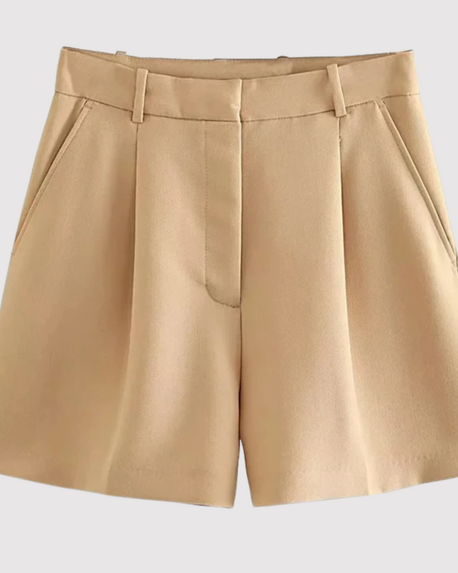 Calista | Tailored High-Waisted Shorts – Women's Pleated Fit
