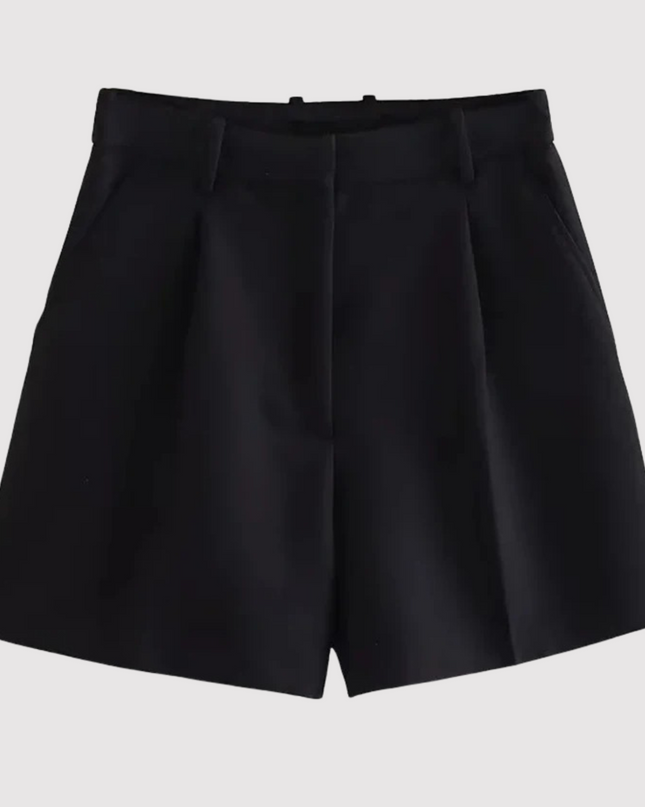 Calista | Tailored High-Waisted Shorts – Women's Pleated Fit