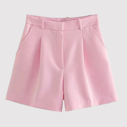 Calista | Tailored High-Waisted Shorts – Women's Pleated Fit