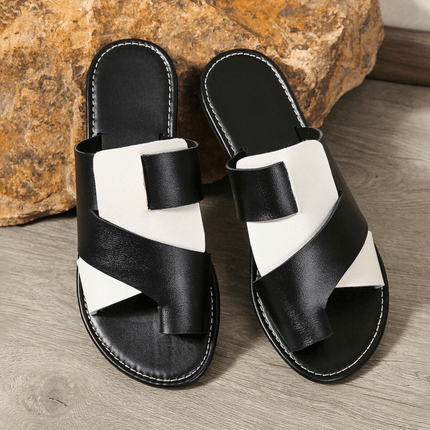 Camille | Modern Slide Sandals – Cross Strap Style