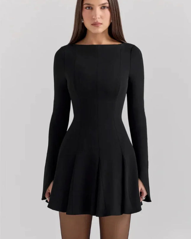 Camille | Structured Long Sleeve Mini Dress