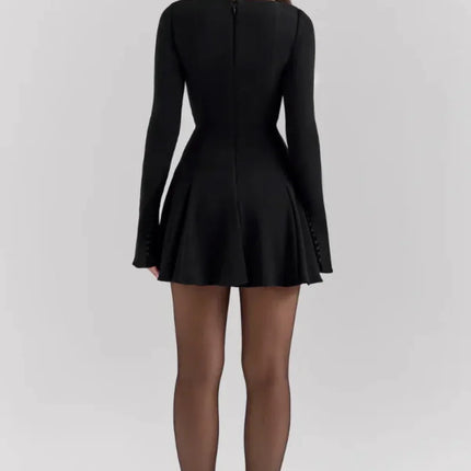 Camille | Structured Long Sleeve Mini Dress