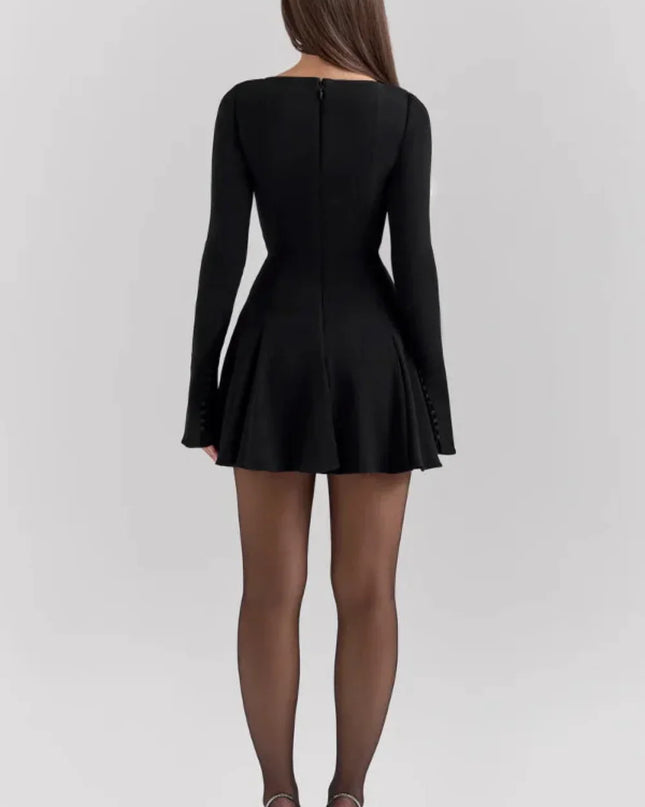 Camille | Structured Long Sleeve Mini Dress