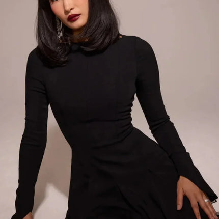 Camille | Structured Long Sleeve Mini Dress