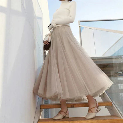 Celestia | Dreamy Tulle Maxi Skirt – Flowing Elegant Style