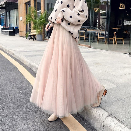 Celestia | Dreamy Tulle Maxi Skirt – Flowing Elegant Style