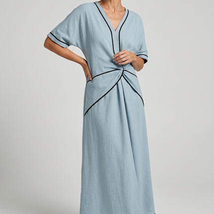 Celina | Effortless Maxi Dress – Twist Front V-Neck