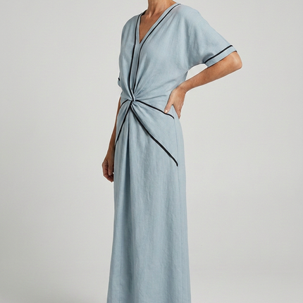 Celina | Effortless Maxi Dress – Twist Front V-Neck