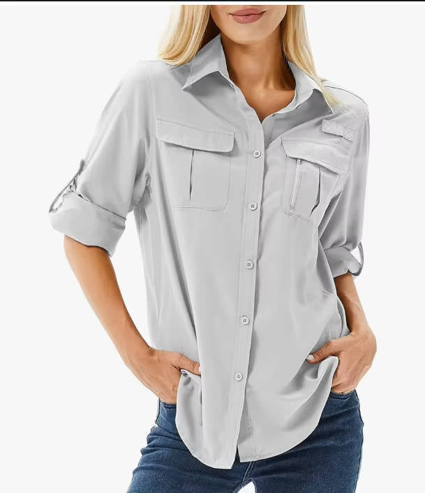 Claire | Button-Up Long Sleeve Hiking Shirt