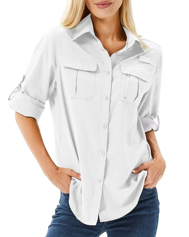 Claire | Button-Up Long Sleeve Hiking Shirt