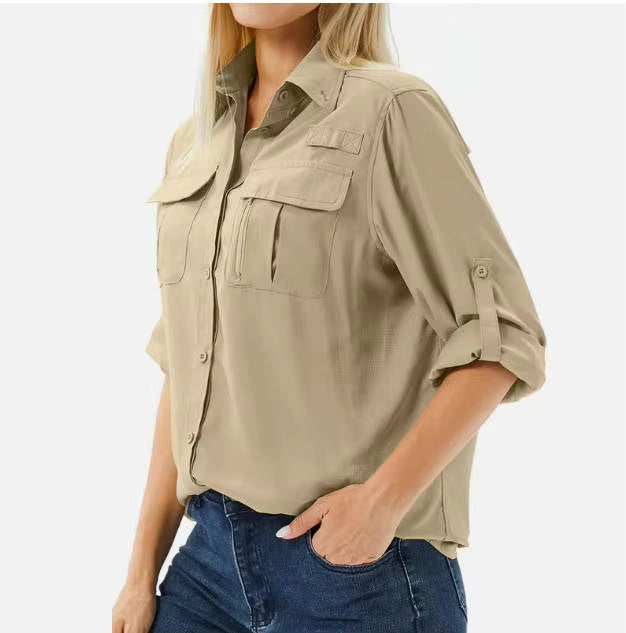 Claire | Button-Up Long Sleeve Hiking Shirt