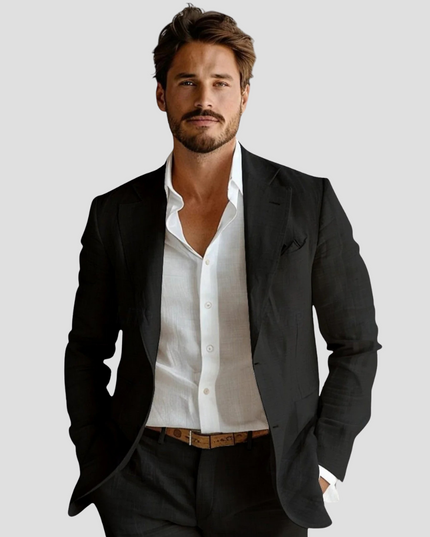 Classic Blazer – Notch Lapel & Two-Button Closure