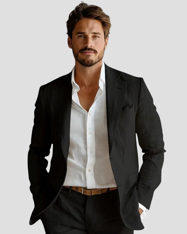 Classic Blazer – Notch Lapel & Two-Button Closure