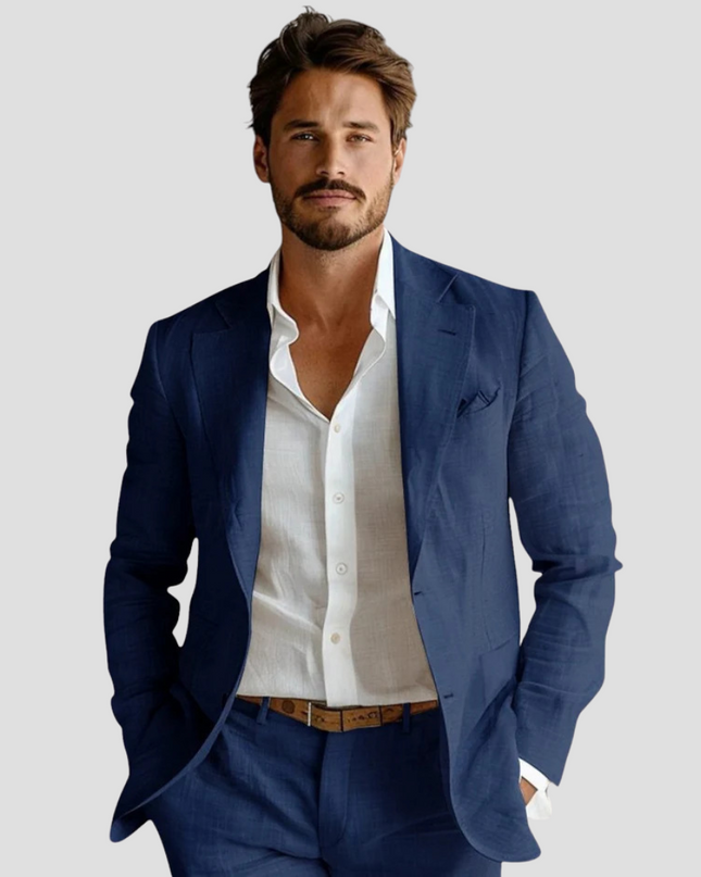 Classic Blazer – Notch Lapel & Two-Button Closure