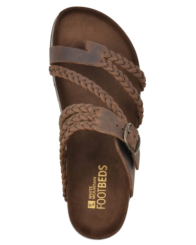 Cora | Braided Toe Loop Sandals with Adjustable Buckle