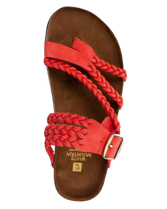 Cora | Braided Toe Loop Sandals with Adjustable Buckle