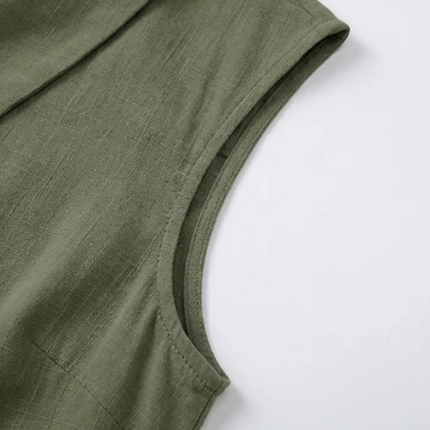 Coralie | Polished Women's Top – Sleeveless Button-Up Style