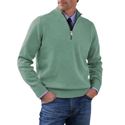Corwin | Classic Half-Zip Jumper – Men's Stand Collar Knit