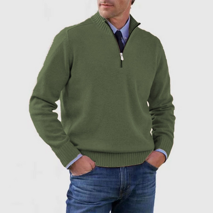 Corwin | Classic Half-Zip Jumper – Men's Stand Collar Knit
