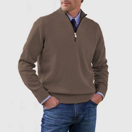 Corwin | Classic Half-Zip Jumper – Men's Stand Collar Knit