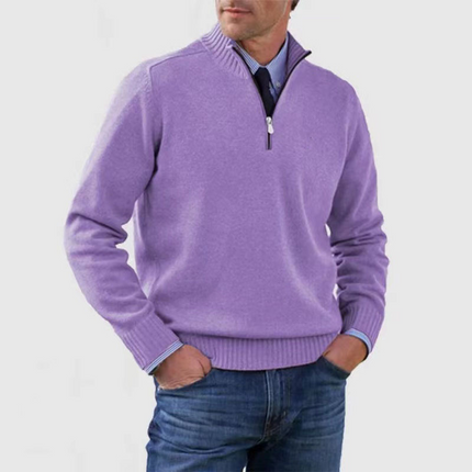 Corwin | Classic Half-Zip Jumper – Men's Stand Collar Knit