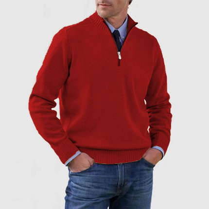 Corwin | Classic Half-Zip Jumper – Men's Stand Collar Knit