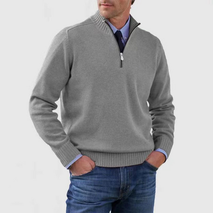 Corwin | Classic Half-Zip Jumper – Men's Stand Collar Knit
