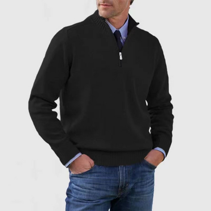 Corwin | Classic Half-Zip Jumper – Men's Stand Collar Knit