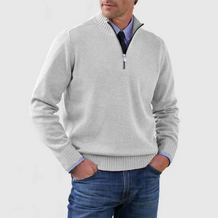 Corwin | Classic Half-Zip Jumper – Men's Stand Collar Knit