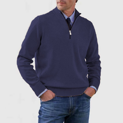 Corwin | Classic Half-Zip Jumper – Men's Stand Collar Knit