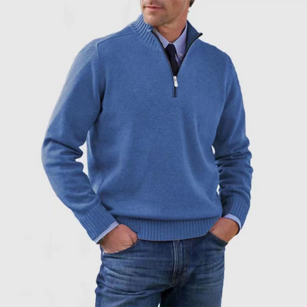 Corwin | Classic Half-Zip Jumper – Men's Stand Collar Knit