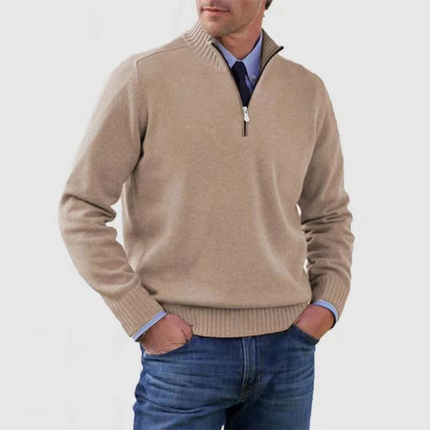 Corwin | Classic Half-Zip Jumper – Men's Stand Collar Knit