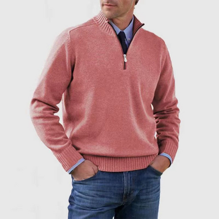 Corwin | Classic Half-Zip Jumper – Men's Stand Collar Knit