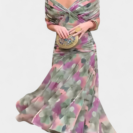 Cressida | Refined Midi Dress – Off-Shoulder Ruched Evening Style