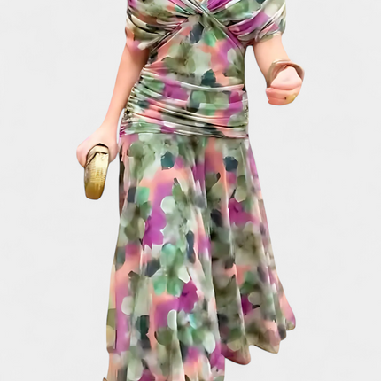 Cressida | Refined Midi Dress – Off-Shoulder Ruched Evening Style