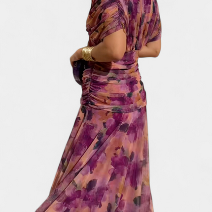 Cressida | Refined Midi Dress – Off-Shoulder Ruched Evening Style