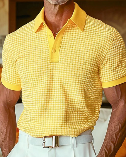 Cyran | Slim Fit Polo Shirt – Men's Textured Knit