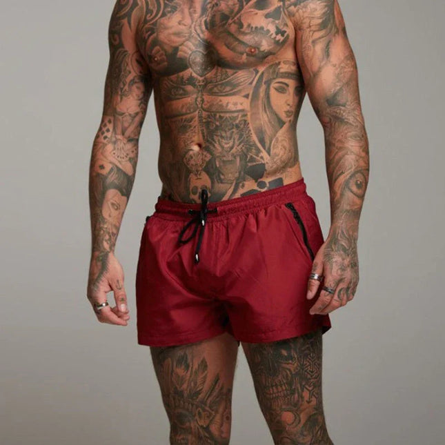 Darian | Quick-Dry Swim Shorts – Men's Zip Pocket Beach Style