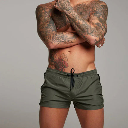 Darian | Quick-Dry Swim Shorts – Men's Zip Pocket Beach Style