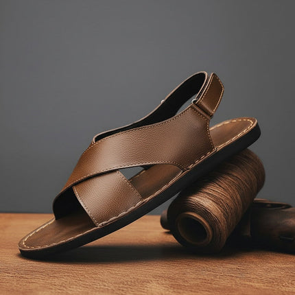 Dario | Classic Men's Sandals – Leather Slip-On