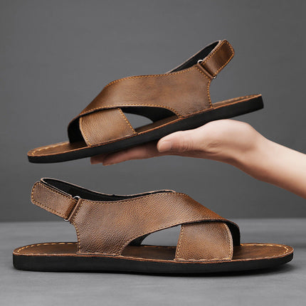 Dario | Classic Men's Sandals – Leather Slip-On