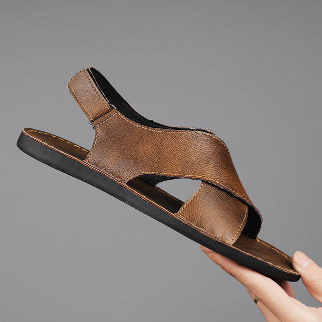 Dario | Classic Men's Sandals – Leather Slip-On