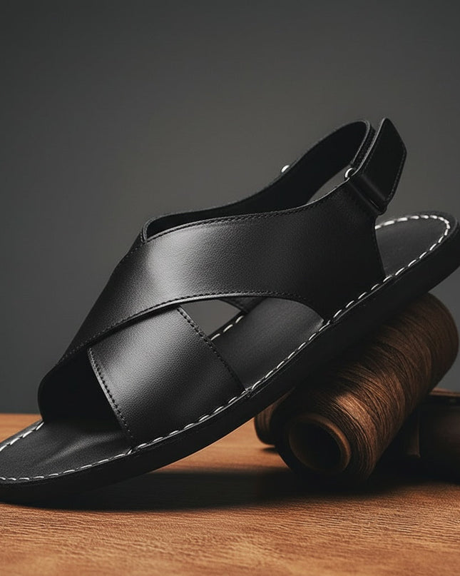 Dario | Classic Men's Sandals – Leather Slip-On