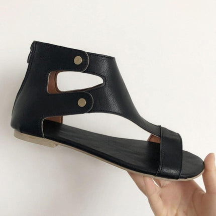 Delaney | Orthopedic Flat Sandals – Cutout Ankle Strap Style