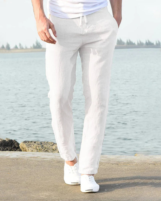 Drawstring Trousers – Side Pockets & Long Leg