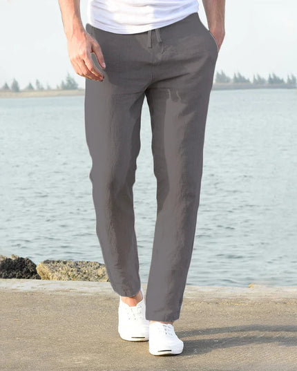 Drawstring Trousers – Side Pockets & Long Leg