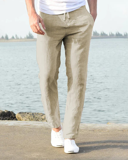 Drawstring Trousers – Side Pockets & Long Leg